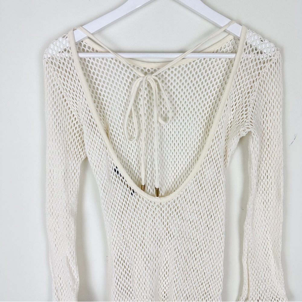 Vix Paula Hermanny Swimwear Long Sleeve Knit Mini Coverup - Picture 6 of 9
